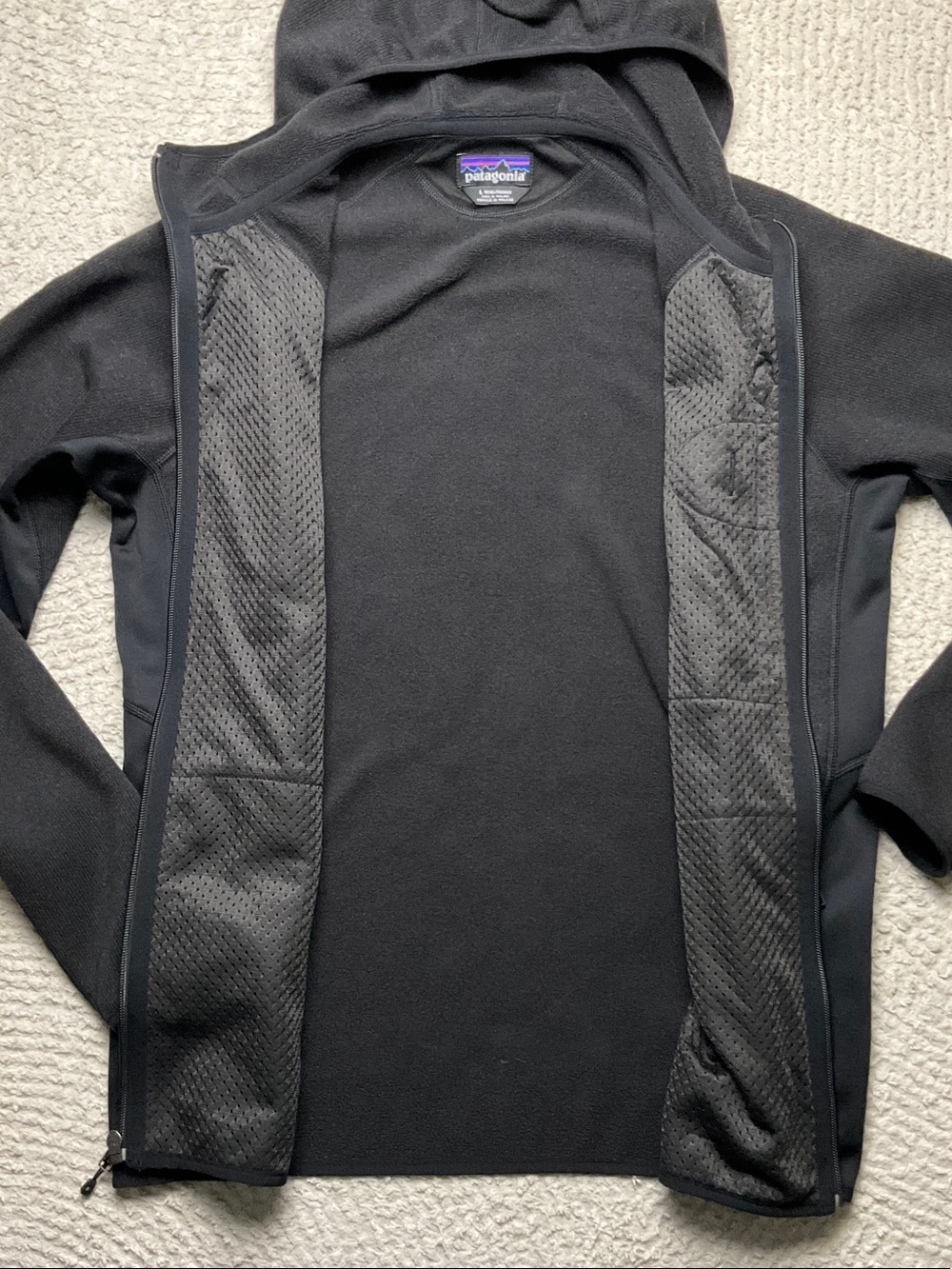 Patagonia Black M's Performance Better Sweater Hoody Size Large *Embroidery - Picture 4 of 16